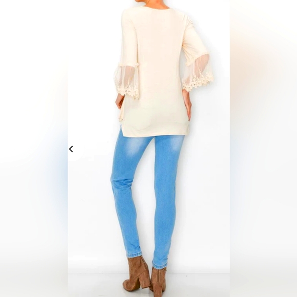 ✨️NWT✨️ ORIGAMI by Vivian - Cream Lace & Crochet - Picture 15 of 15